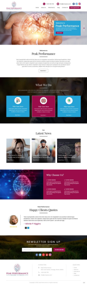 Design Wordpress par pb pour NeuroPrima | Design : #17741543