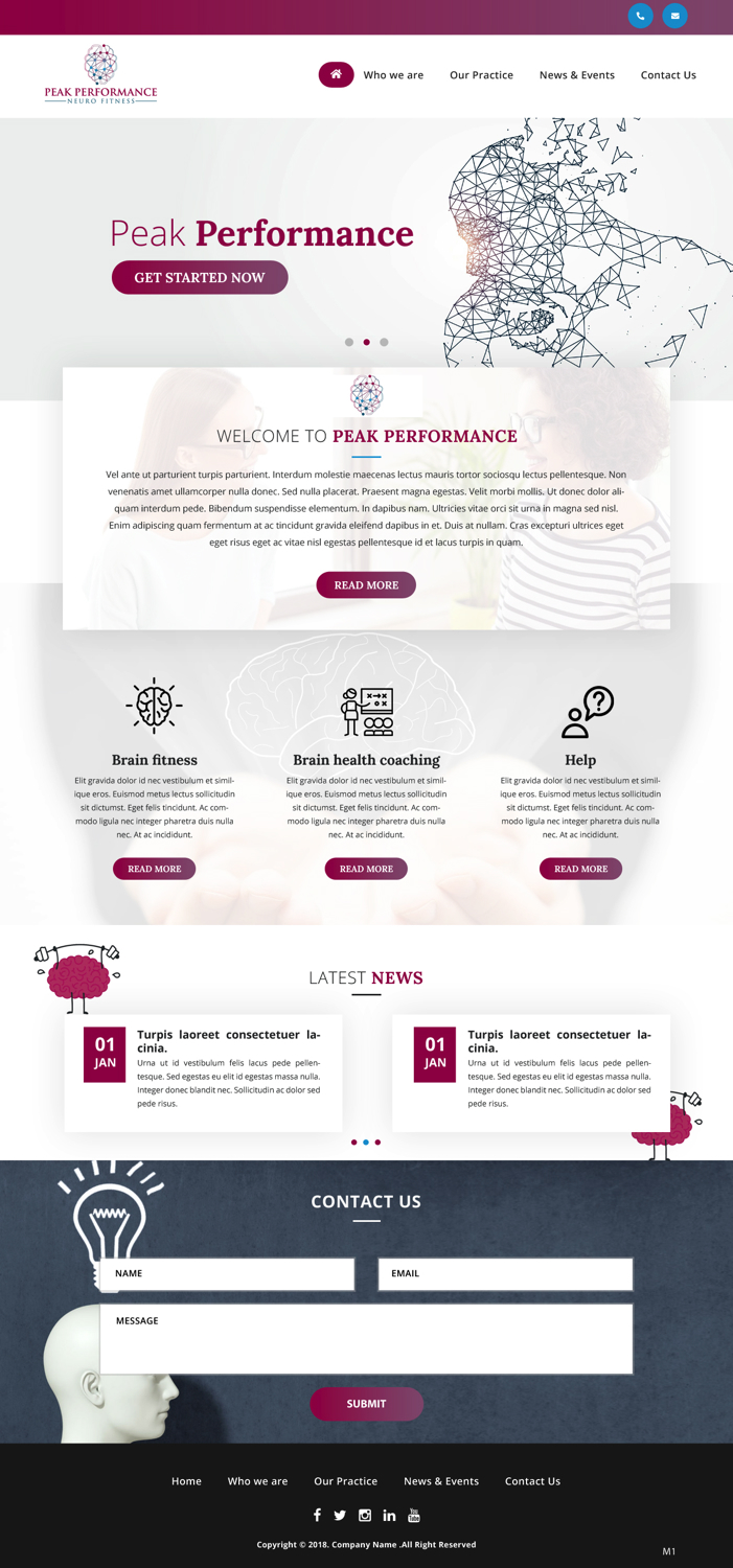 Design Wordpress par pb pour NeuroPrima | Design #17749154