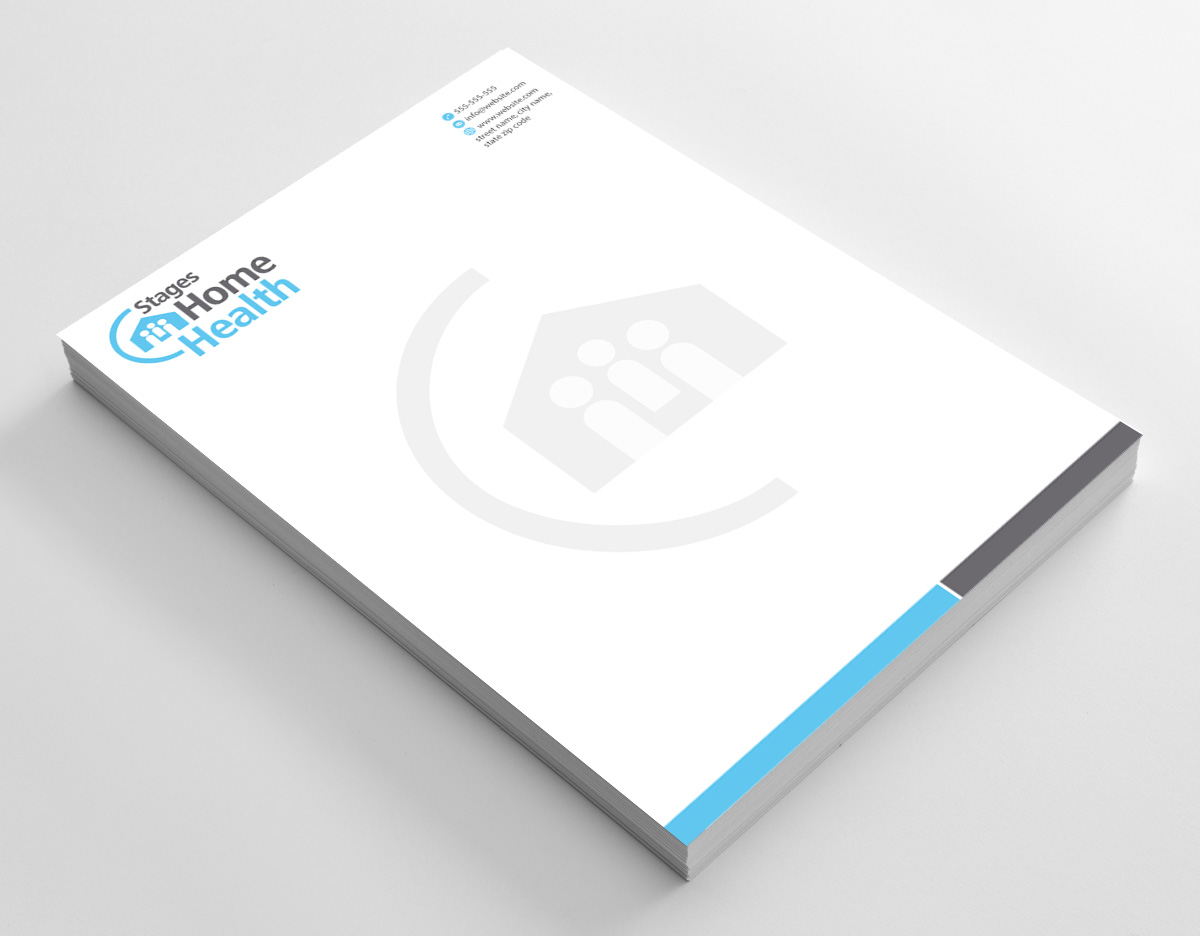 Stationery Design by DSGrafix for Stages Home Health  | Design #2752409