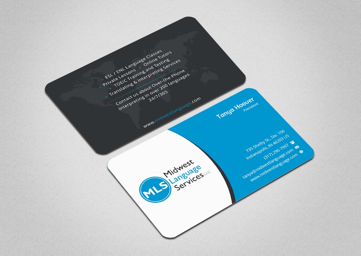 Visitenkarten-Design von INDIAN_Ashok für Midwest Language Services, LLC | Design #17744296