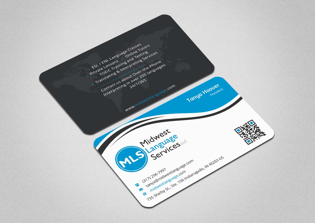 Business Card Design by INDIAN_Ashok for Midwest Language Services, LLC | Design #17744297