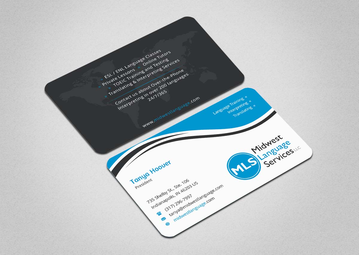 Design de Carte de Visite par INDIAN_Ashok pour Midwest Language Services, LLC | Design #17744299