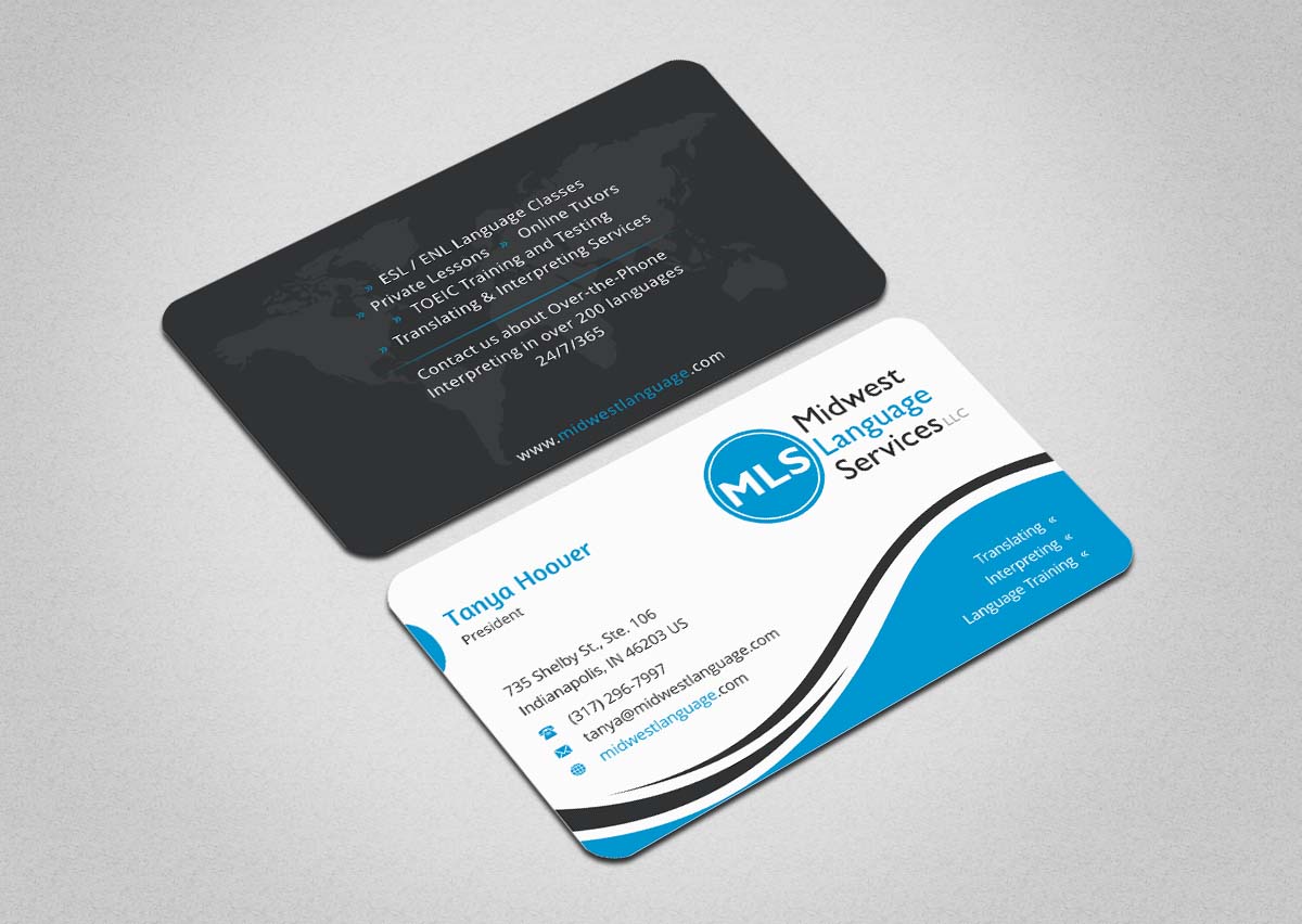 Visitenkarten-Design von INDIAN_Ashok für Midwest Language Services, LLC | Design #17744301