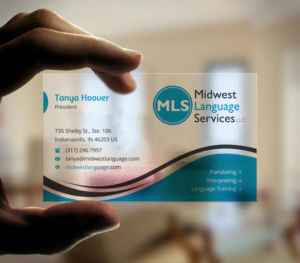 Business Card Design by INDIAN_Ashok for Midwest Language Services, LLC | Design: #17744314