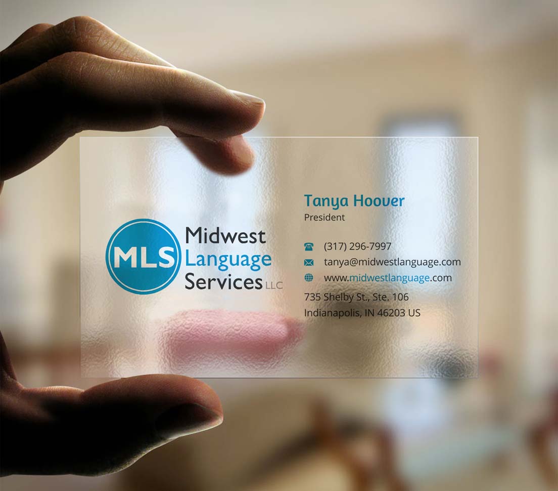 Business Card Design by INDIAN_Ashok for Midwest Language Services, LLC | Design #17744321