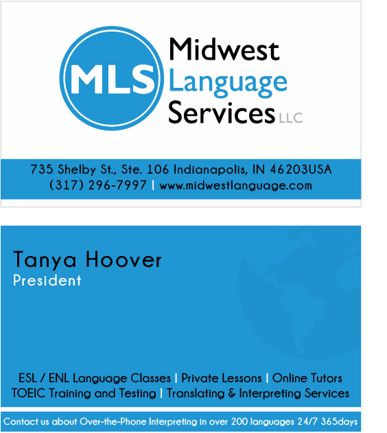 Diseño de Tarjeta de Presentación por Andres Bolivar para Midwest Language Services, LLC | Diseño #17761207