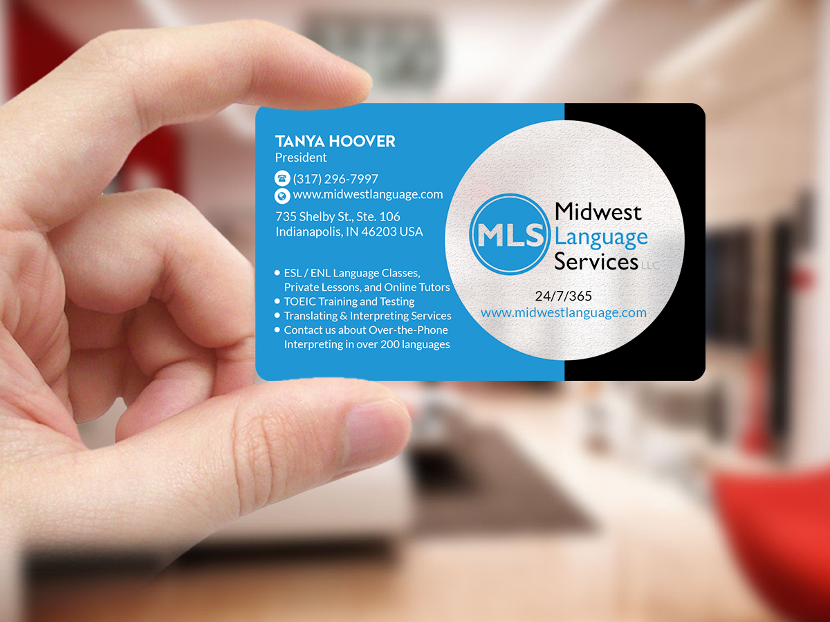 Business Card Design by Creations Box 2015 for Midwest Language Services, LLC | Design #17743153