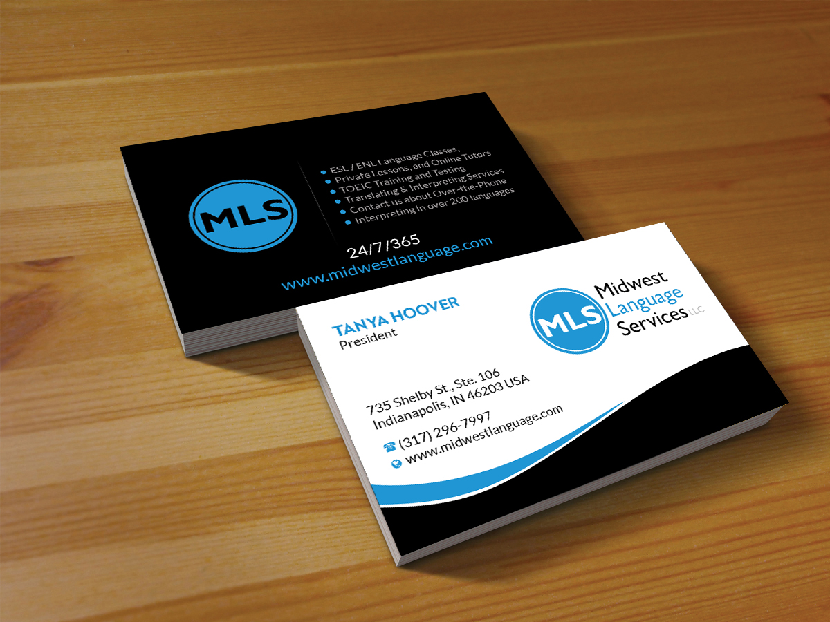 Visitenkarten-Design von Creations Box 2015 für Midwest Language Services, LLC | Design #17743156