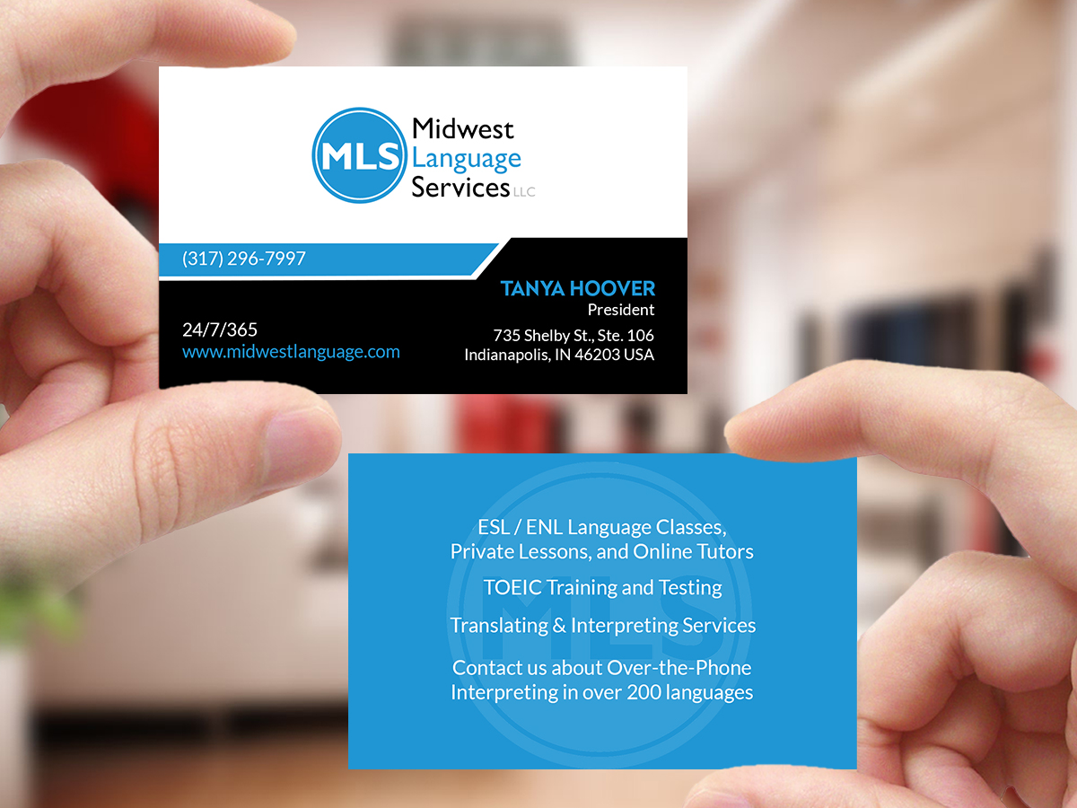 Business Card Design by Creations Box 2015 for Midwest Language Services, LLC | Design #17743161