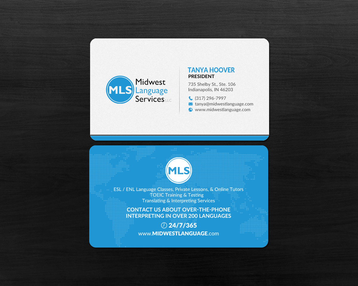 Business Card Design by chandrayaan.creative for Midwest Language Services, LLC | Design #17735786