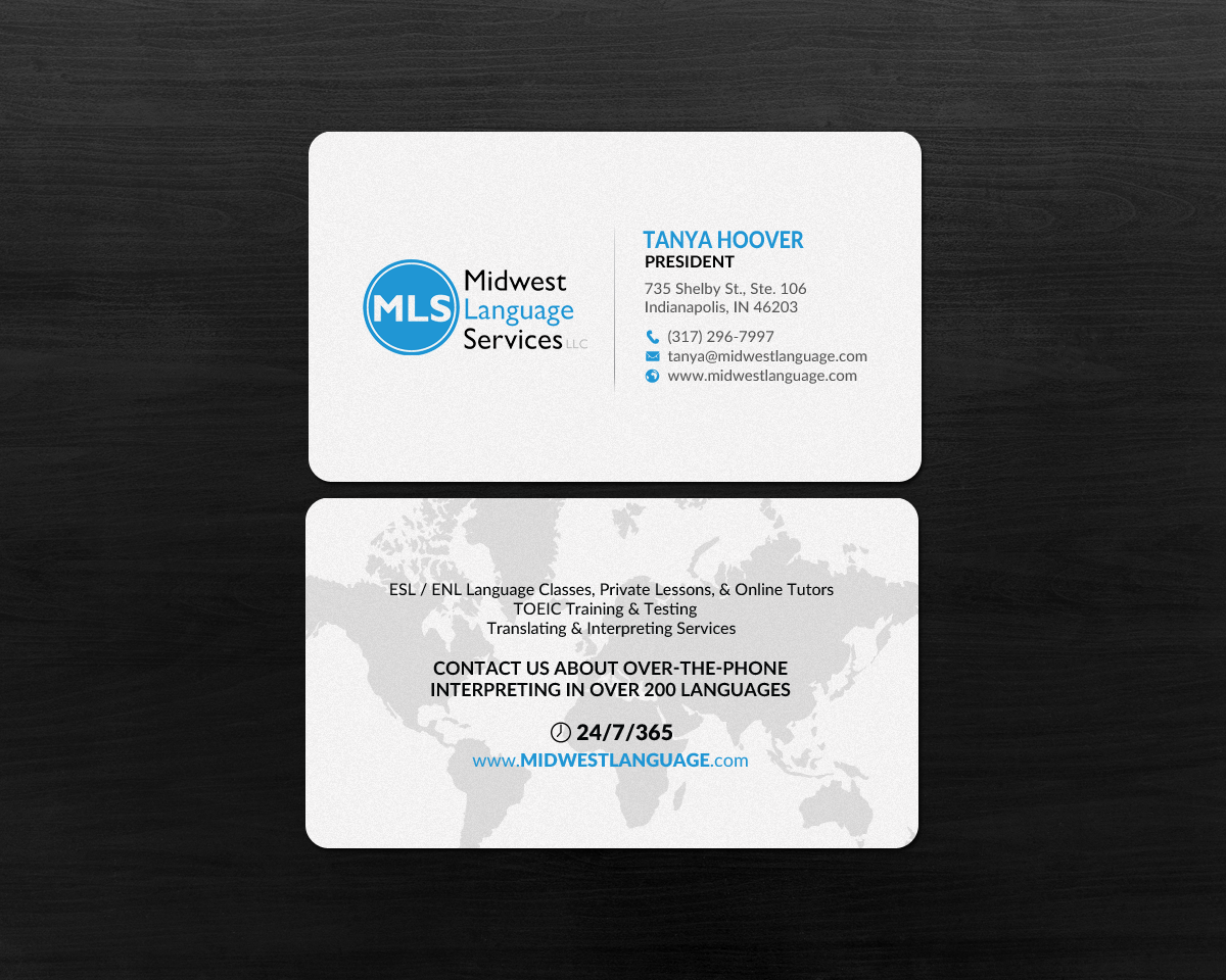 Business Card Design by chandrayaan.creative for Midwest Language Services, LLC | Design #17735790