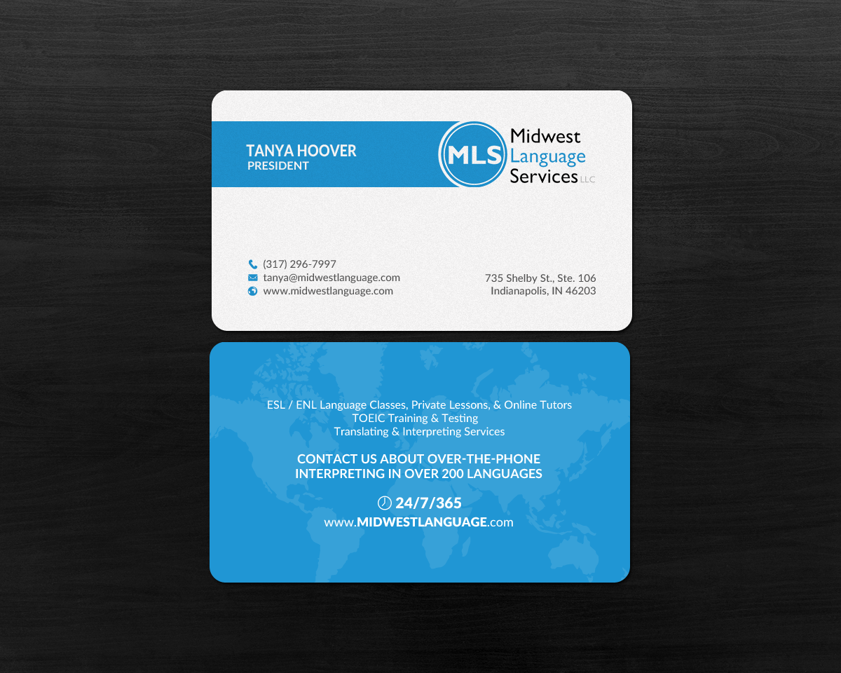 Visitenkarten-Design von chandrayaan.creative für Midwest Language Services, LLC | Design #17735844