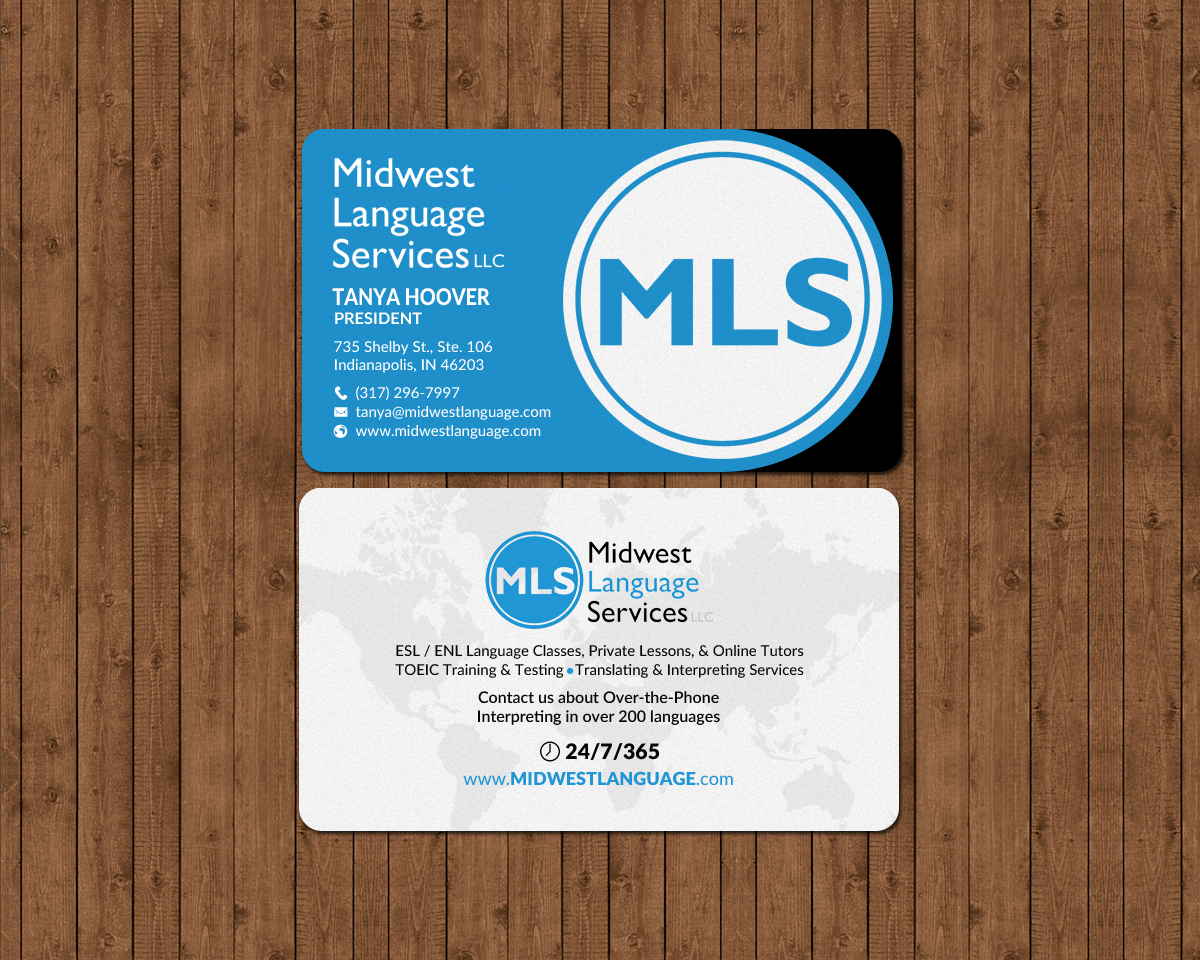 Business Card Design by chandrayaan.creative for Midwest Language Services, LLC | Design #17735888