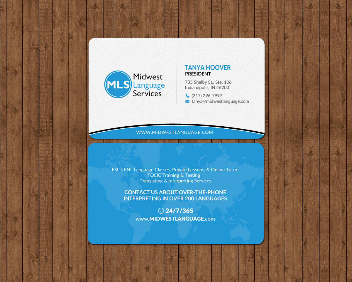 Business Card Design by chandrayaan.creative for Midwest Language Services, LLC | Design #17735889