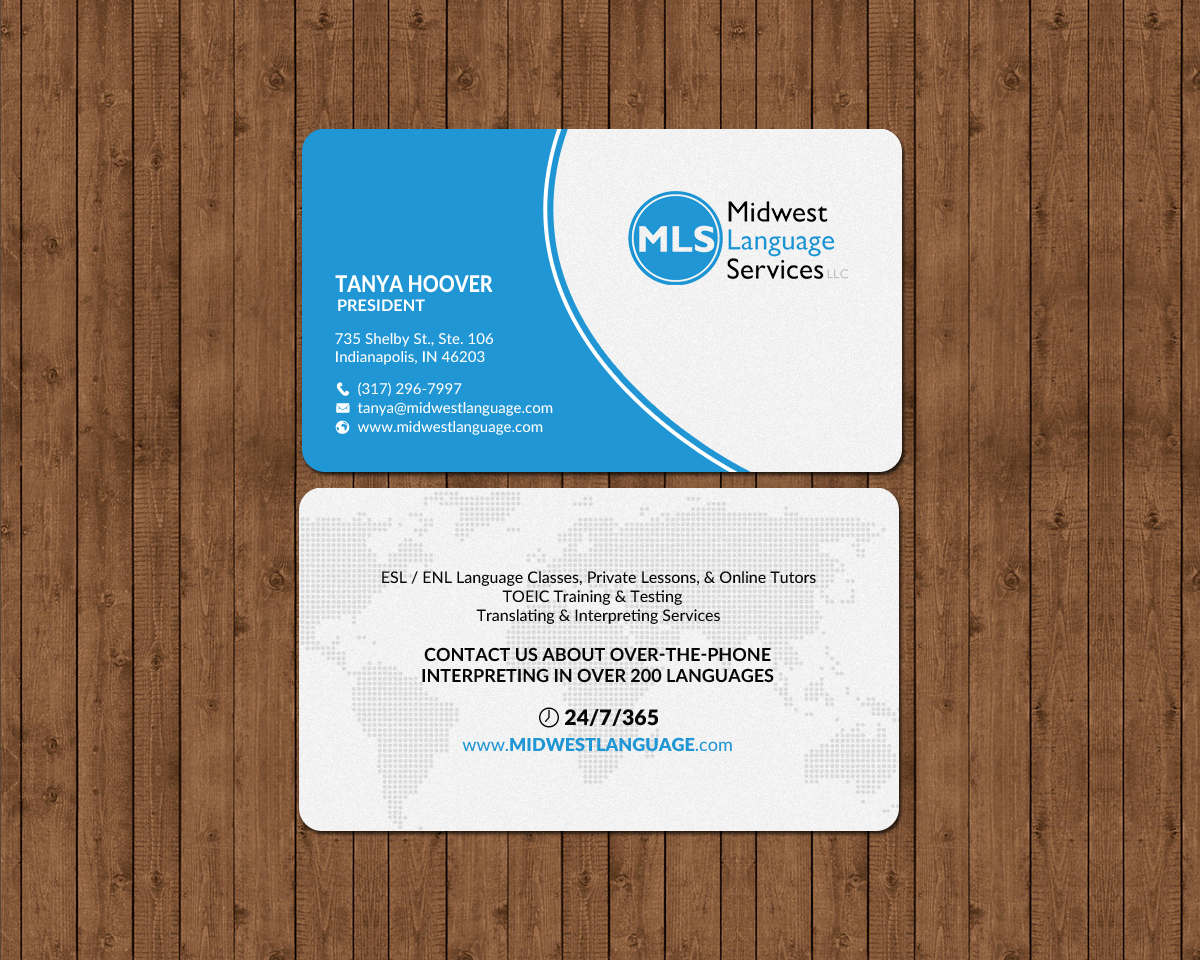 Business Card Design by chandrayaan.creative for Midwest Language Services, LLC | Design #17735891