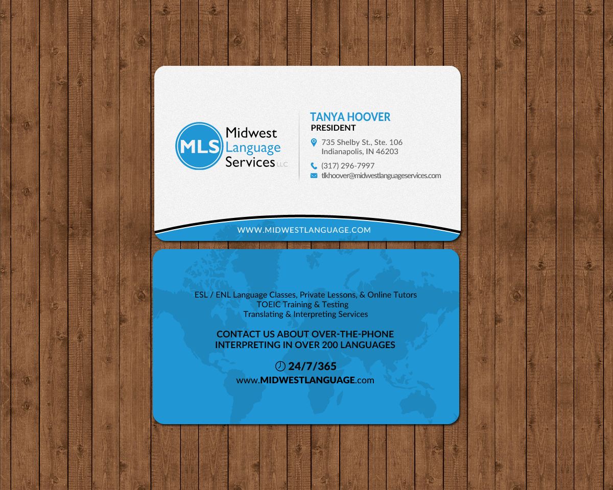 Business Card Design by chandrayaan.creative for Midwest Language Services, LLC | Design #17747858