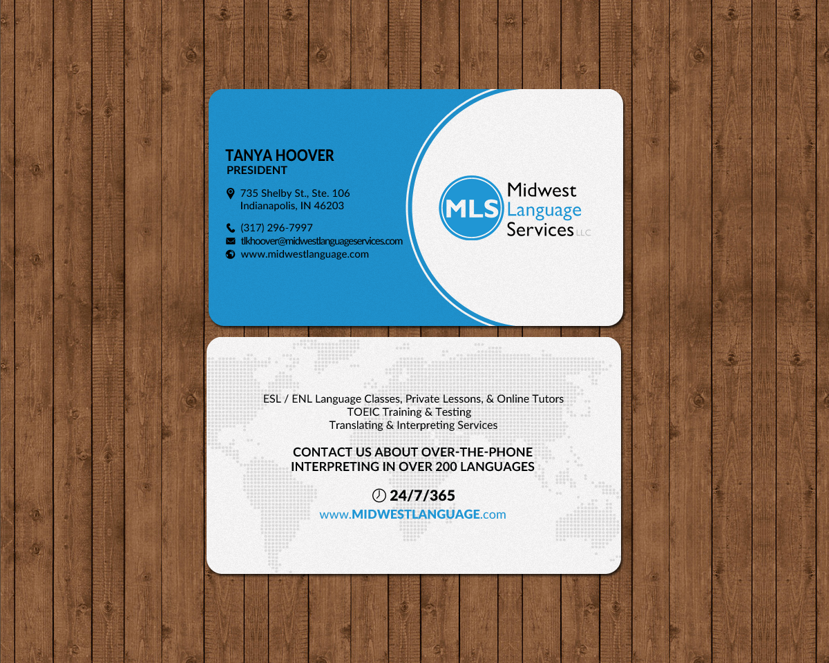 Business Card Design by chandrayaan.creative for Midwest Language Services, LLC | Design #17747859