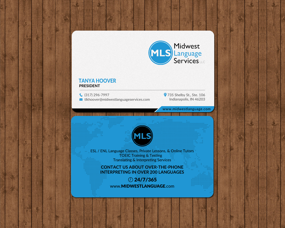 Business Card Design by chandrayaan.creative for Midwest Language Services, LLC | Design #17747867