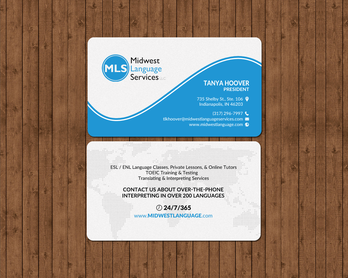 Business Card Design by chandrayaan.creative for Midwest Language Services, LLC | Design #17747868