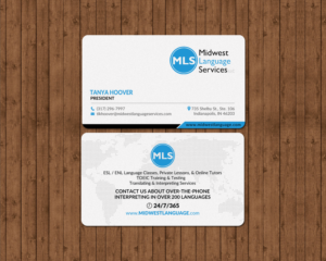 Business Card Design by chandrayaan.creative for Midwest Language Services, LLC | Design: #17747869