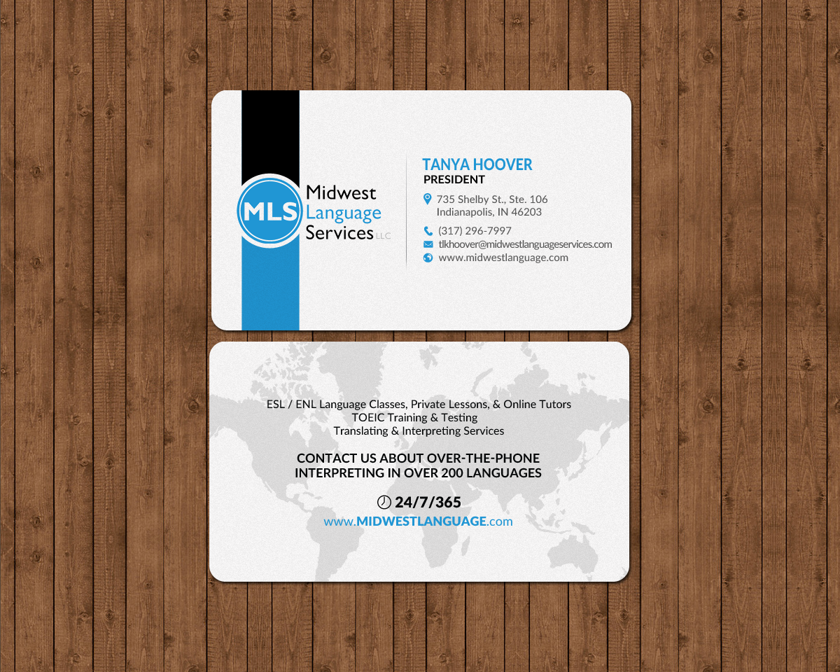 Business Card Design by chandrayaan.creative for Midwest Language Services, LLC | Design #17747871