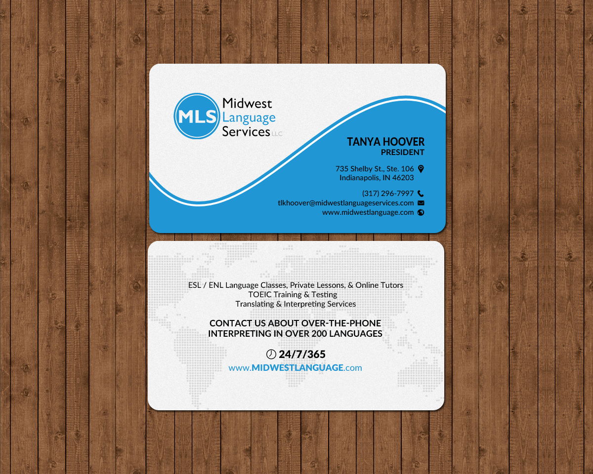 Business Card Design by chandrayaan.creative for Midwest Language Services, LLC | Design #17747874