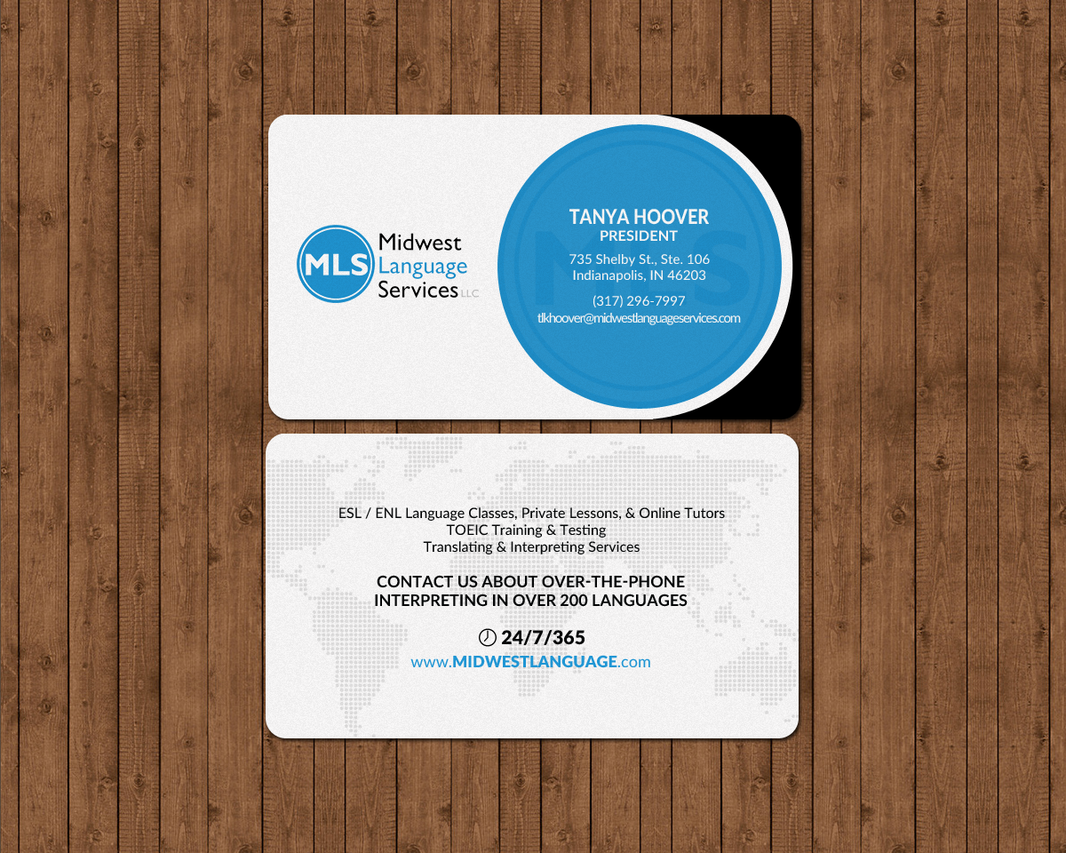 Visitenkarten-Design von chandrayaan.creative für Midwest Language Services, LLC | Design #17747876