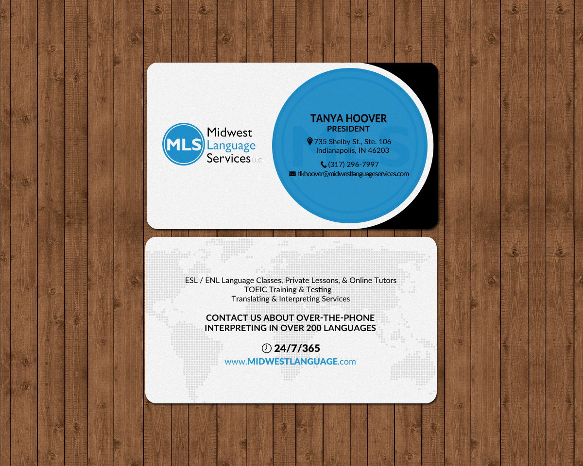 Business Card Design by chandrayaan.creative for Midwest Language Services, LLC | Design #17747878