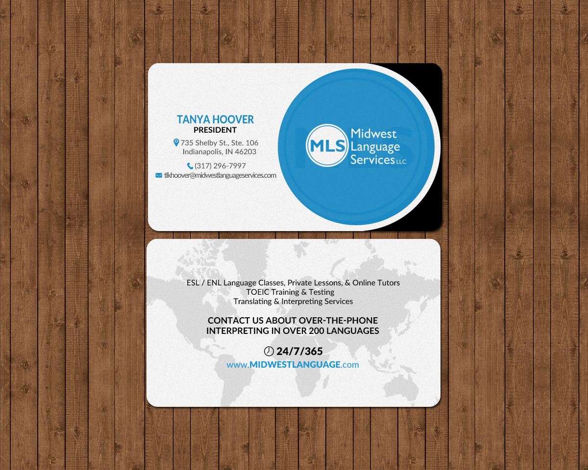 Diseño de Tarjeta de Presentación por chandrayaan.creative para Midwest Language Services, LLC | Diseño #17748097
