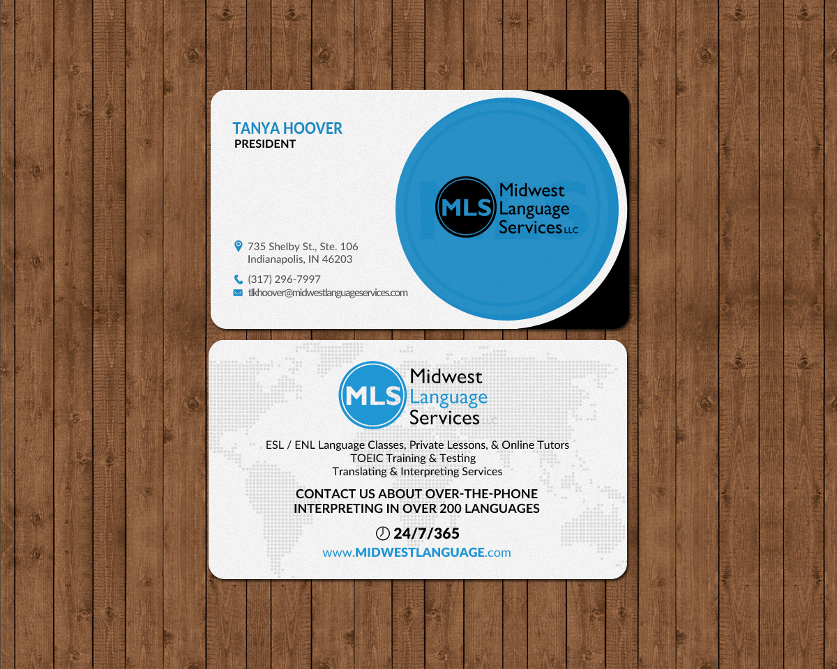 Business Card Design by chandrayaan.creative for Midwest Language Services, LLC | Design #17748098