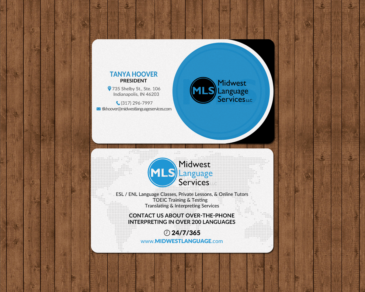 Business Card Design by chandrayaan.creative for Midwest Language Services, LLC | Design #17748099