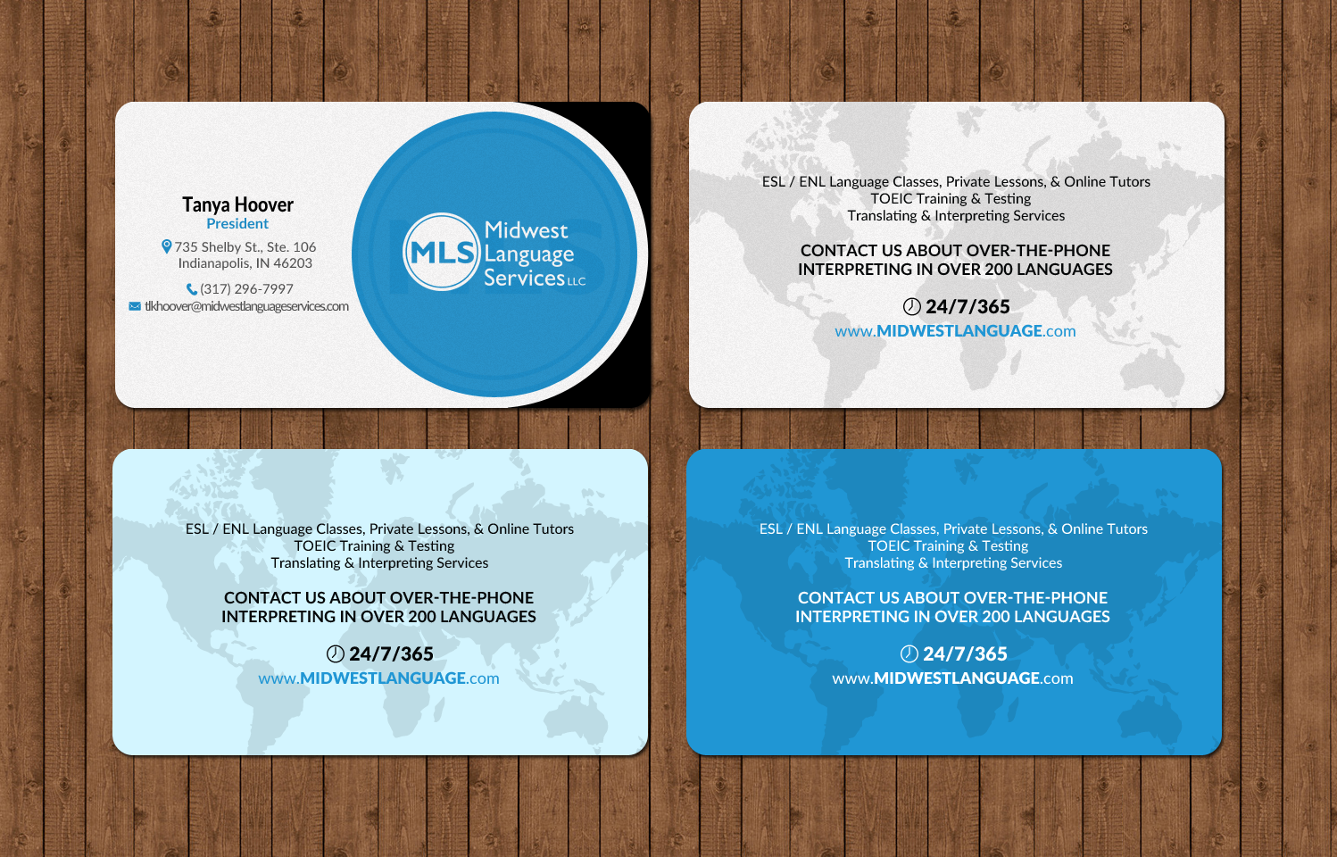Business Card Design by chandrayaan.creative for Midwest Language Services, LLC | Design #17767232