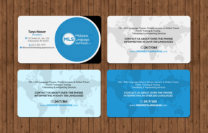Diseño de Tarjeta de Presentación por chandrayaan.creative para Midwest Language Services, LLC | Diseño #17767232