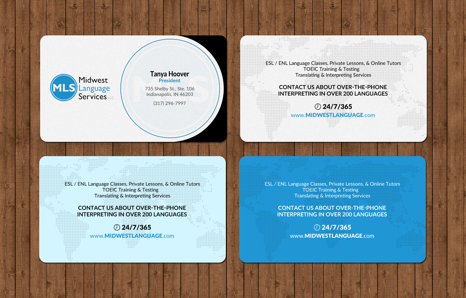 Business Card Design by chandrayaan.creative for Midwest Language Services, LLC | Design #17767235