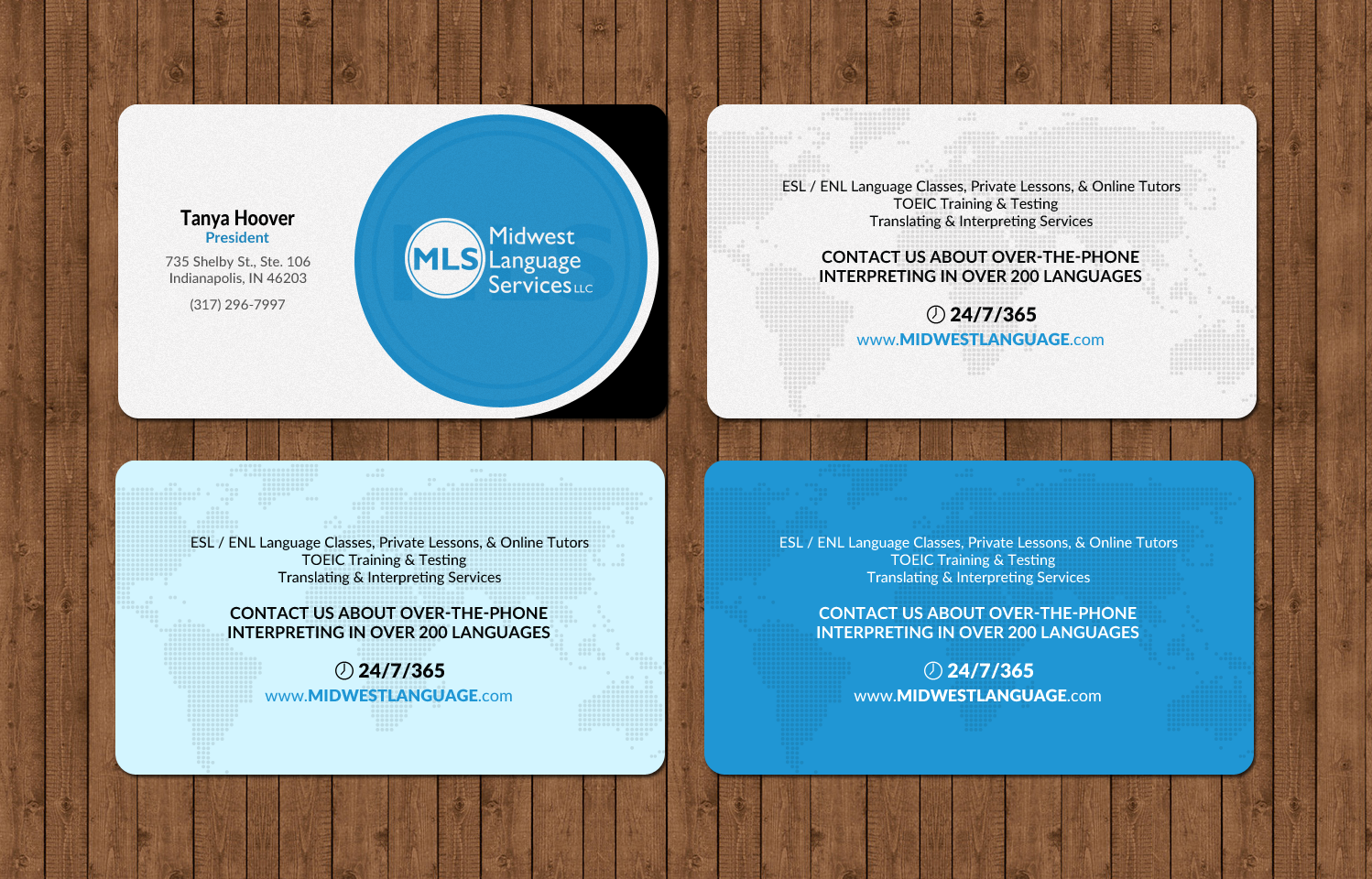 Diseño de Tarjeta de Presentación por chandrayaan.creative para Midwest Language Services, LLC | Diseño #17767257