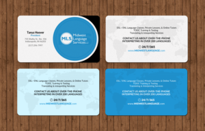 Business Card Design by chandrayaan.creative for Midwest Language Services, LLC | Design: #17767257