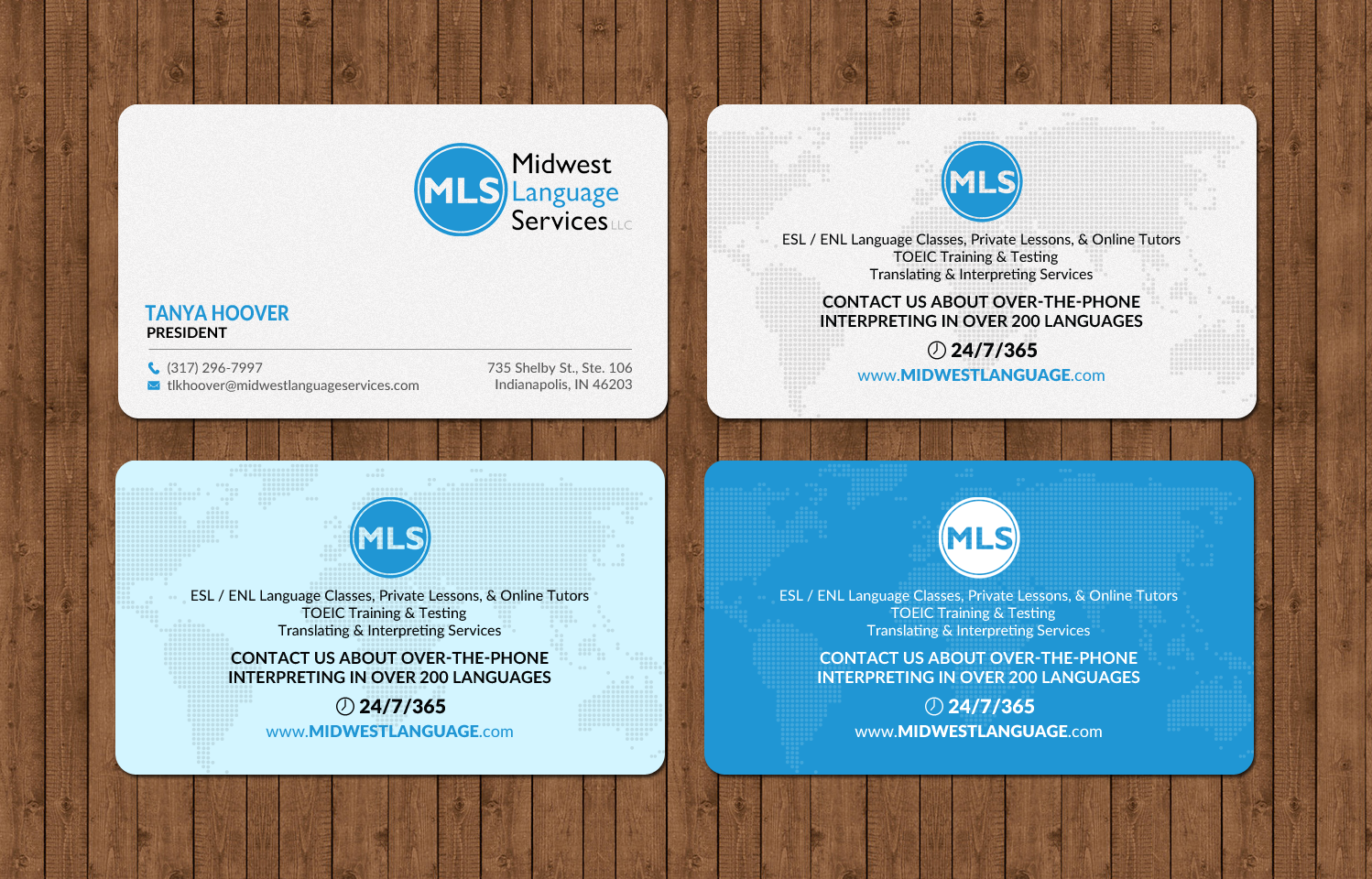 Business Card Design by chandrayaan.creative for Midwest Language Services, LLC | Design #17767260