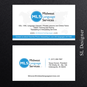Business Card Design by SL Designer for Midwest Language Services, LLC | Design: #17747906