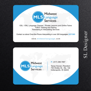 Visitenkarten-Design von SL Designer für Midwest Language Services, LLC | Design: #17747912