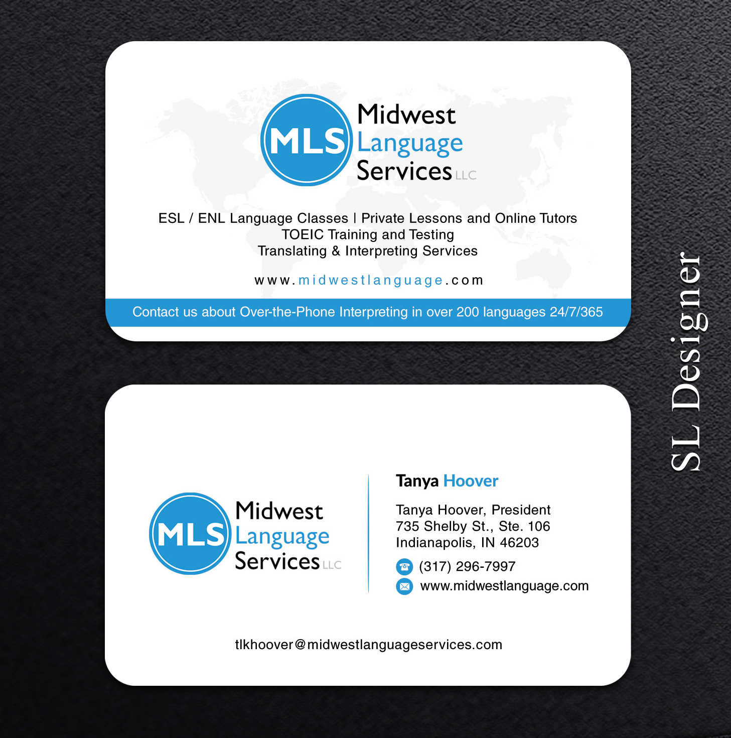 Diseño de Tarjeta de Presentación por SL Designer para Midwest Language Services, LLC | Diseño #17748032