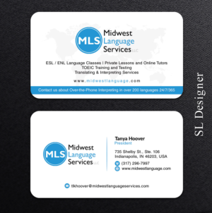 Visitenkarten-Design von SL Designer für Midwest Language Services, LLC | Design: #17751081