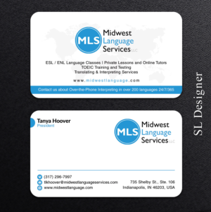 Business Card Design by SL Designer for Midwest Language Services, LLC | Design: #17752610