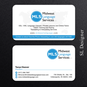 Business Card Design by SL Designer for Midwest Language Services, LLC | Design: #17752611