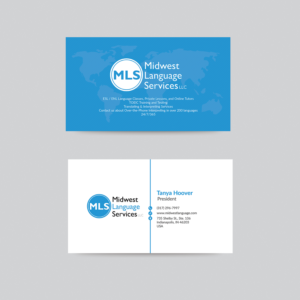 Business Card Design by bdesigner9 for Midwest Language Services, LLC | Design: #17737281