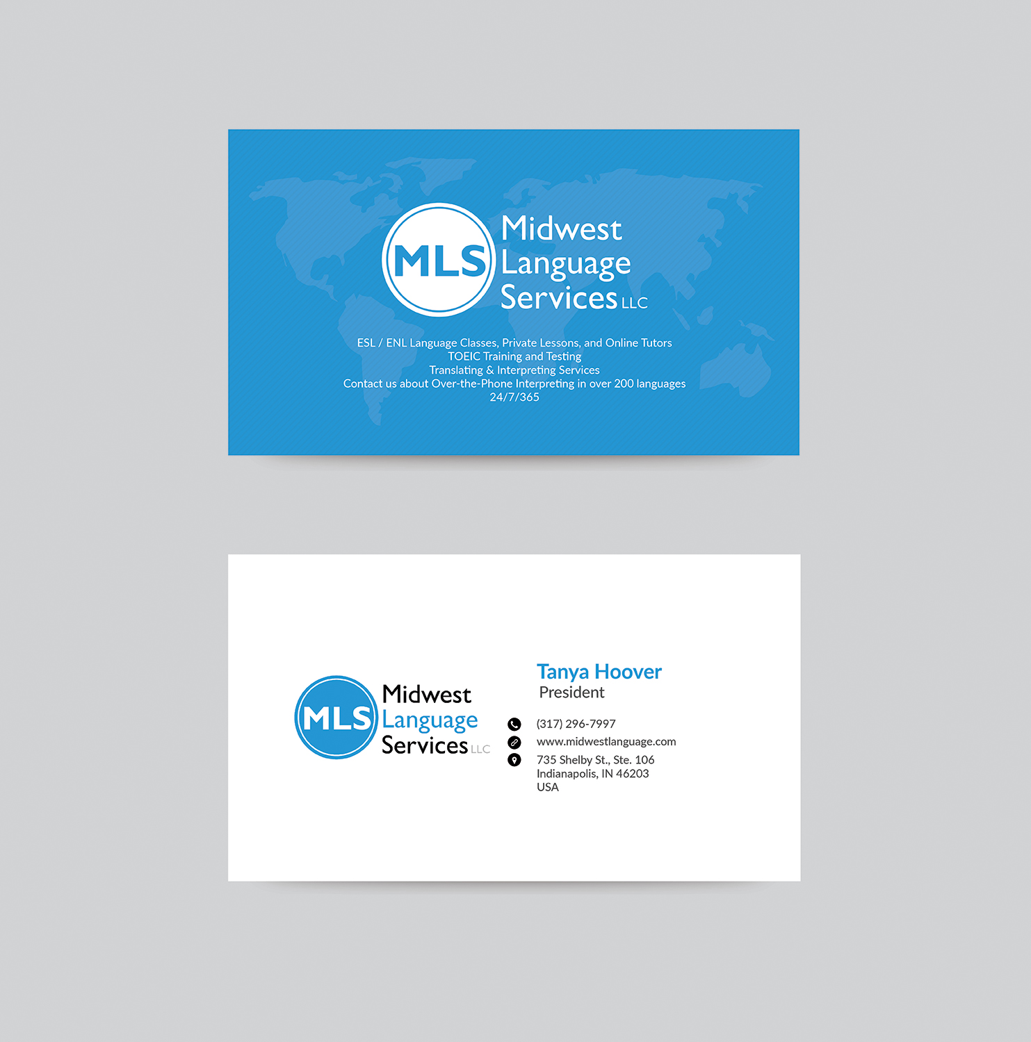 Visitenkarten-Design von bdesigner9 für Midwest Language Services, LLC | Design #17762529