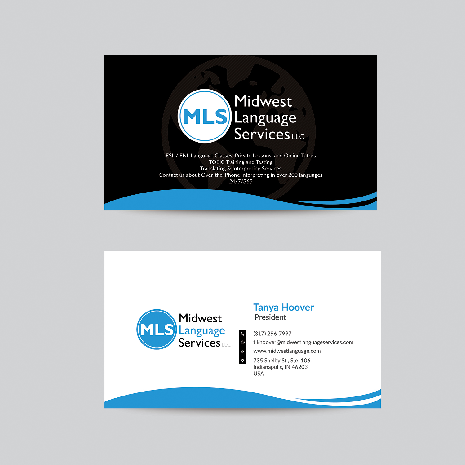 Visitenkarten-Design von bdesigner9 für Midwest Language Services, LLC | Design #17786851