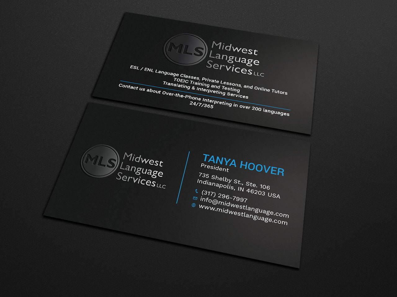 Visitenkarten-Design von Tripti Ranjan Gain für Midwest Language Services, LLC | Design #17732990