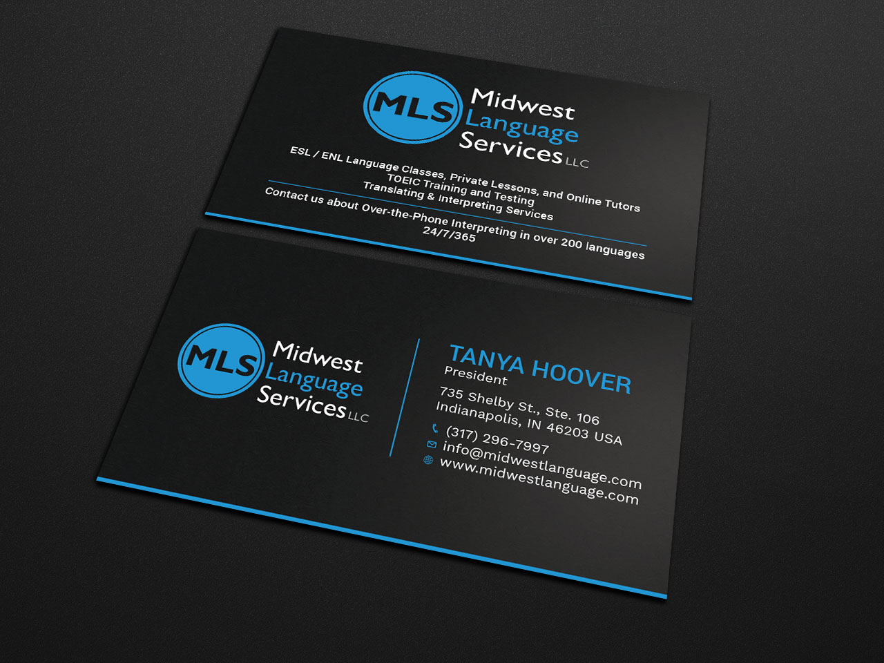 Diseño de Tarjeta de Presentación por Tripti Ranjan Gain para Midwest Language Services, LLC | Diseño #17732991