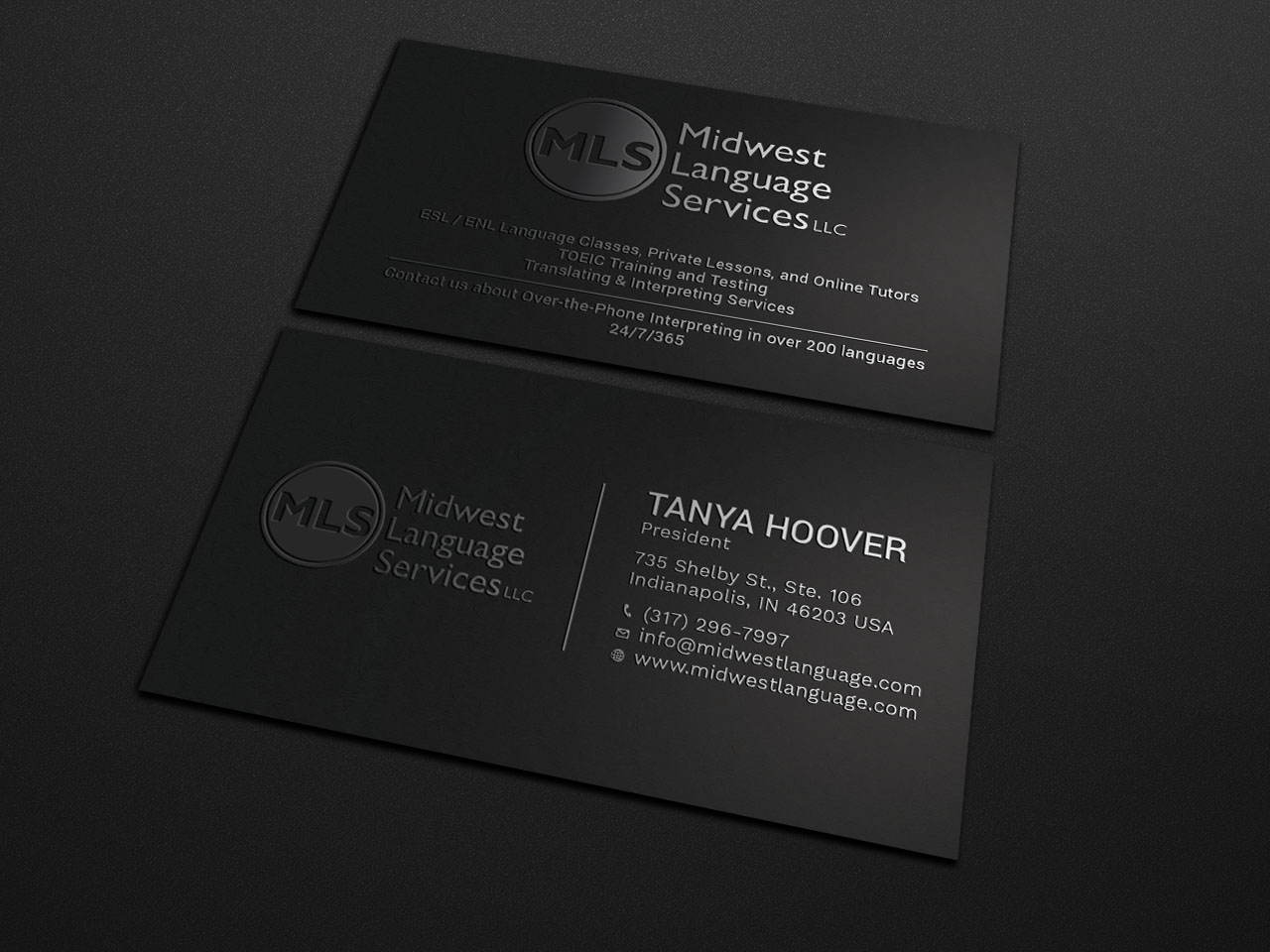 Business Card Design by Tripti Ranjan Gain for Midwest Language Services, LLC | Design #17732992