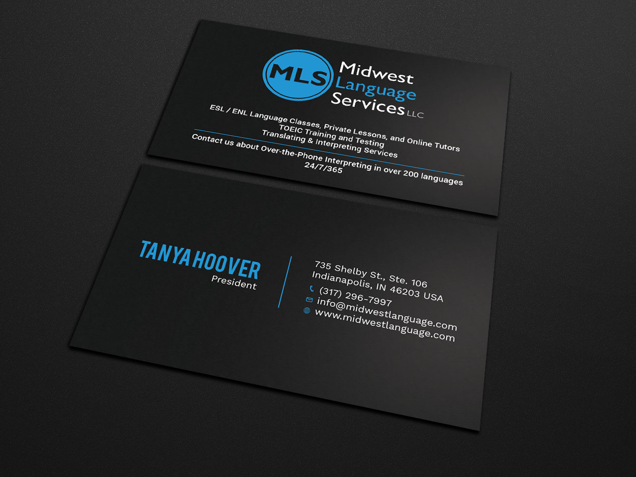 Visitenkarten-Design von Tripti Ranjan Gain für Midwest Language Services, LLC | Design #17732993